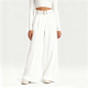 White High-Waisted Wide-Leg Trousers